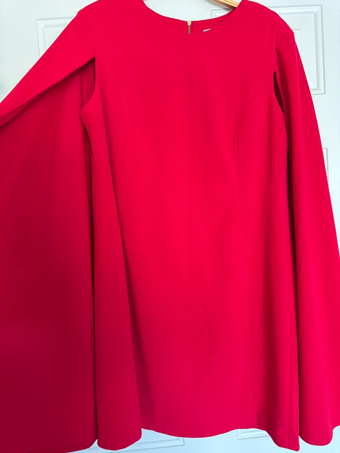 Calvin Klein Red Cape Dress Size 12 - photo 2