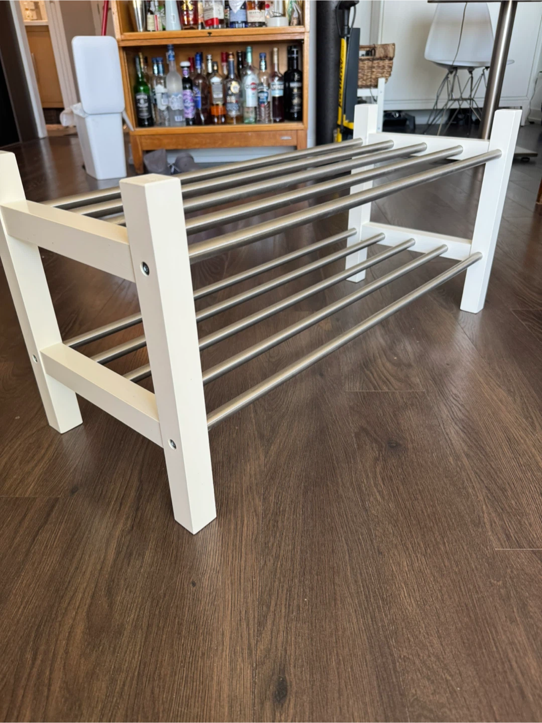 White  2 Tier Shoe Rack