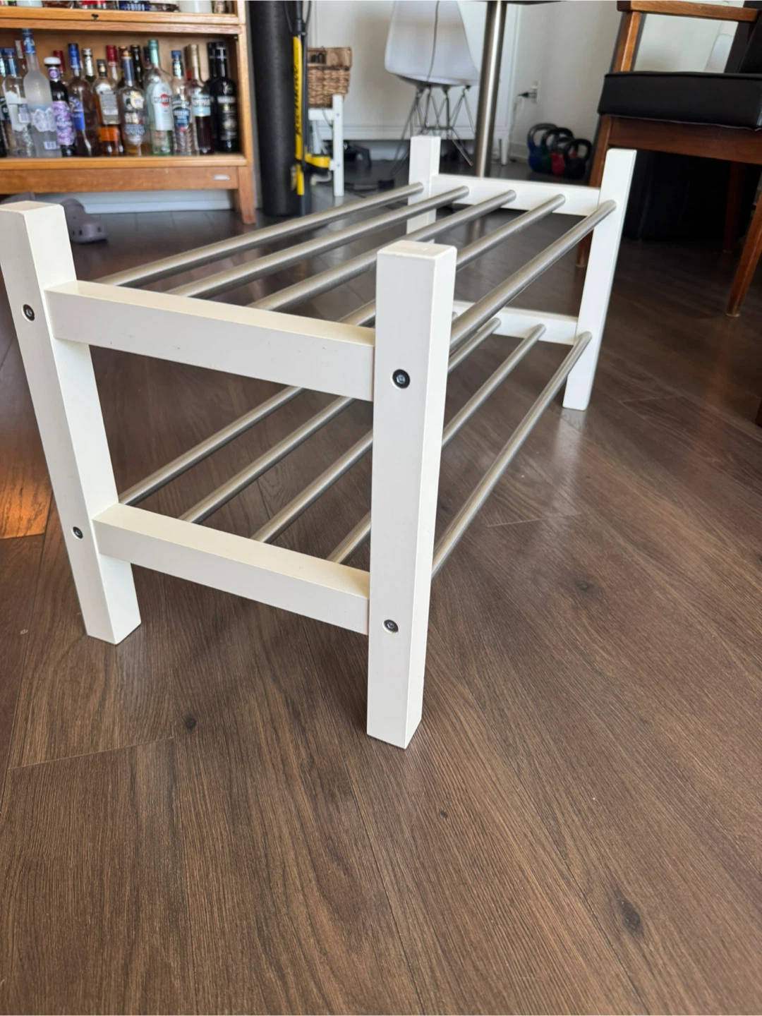 White  2 Tier Shoe Rack - photo 2