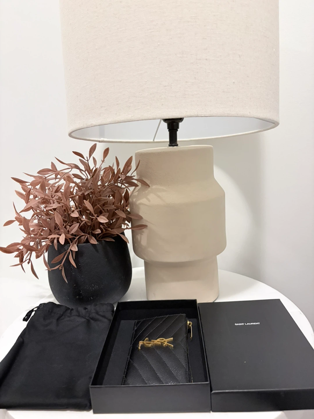 Saint Laurent Black Quilted Leather Card Holder - photo 2