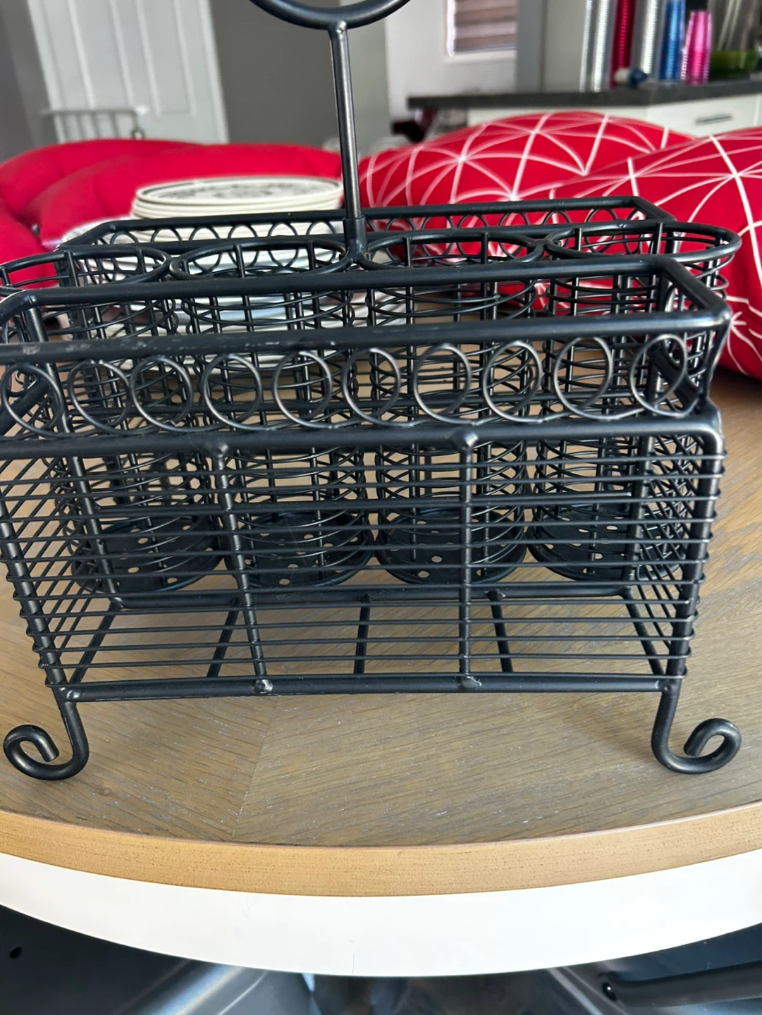 Black Metal Utensil Caddy Organizer - photo 2