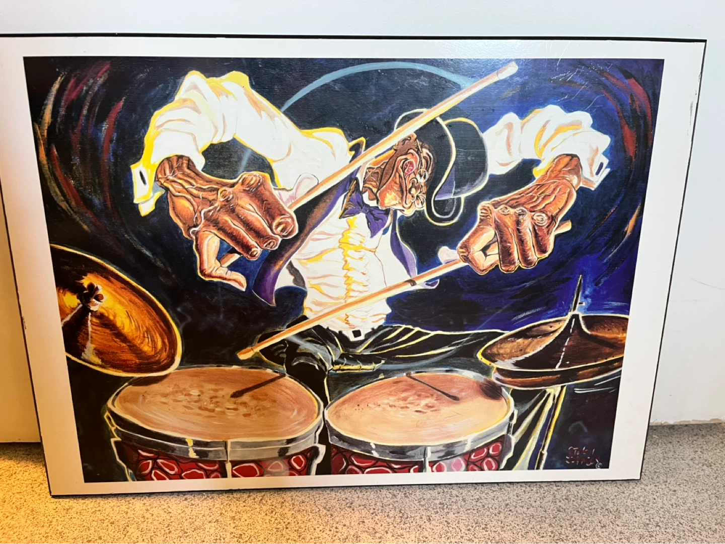 Plaque Art Print of Drummer