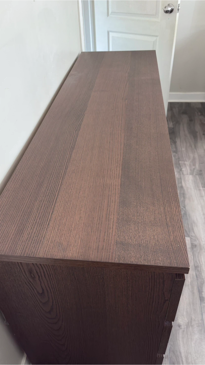 Dark Wood 6-Drawer Dresser - photo 2