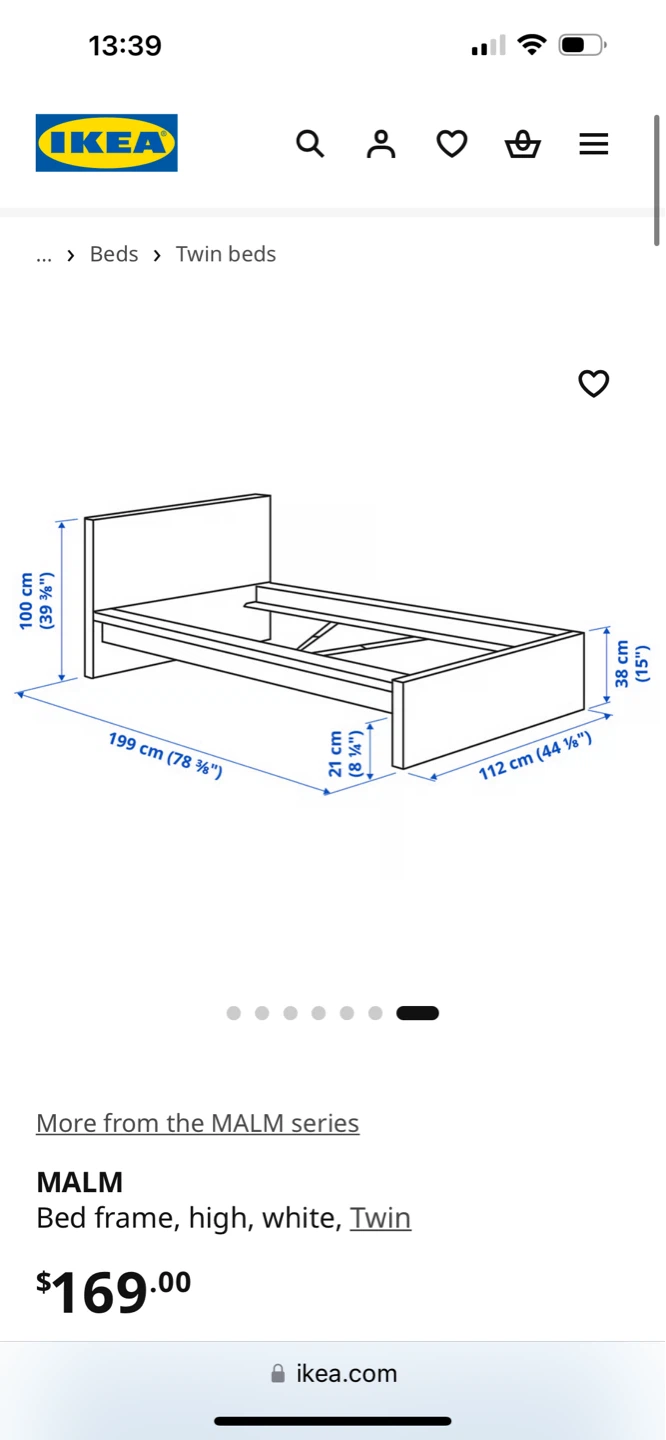 🔥Moving Sale🔥 IKEA MALM Bed Frame - High, White, Twin - photo 3