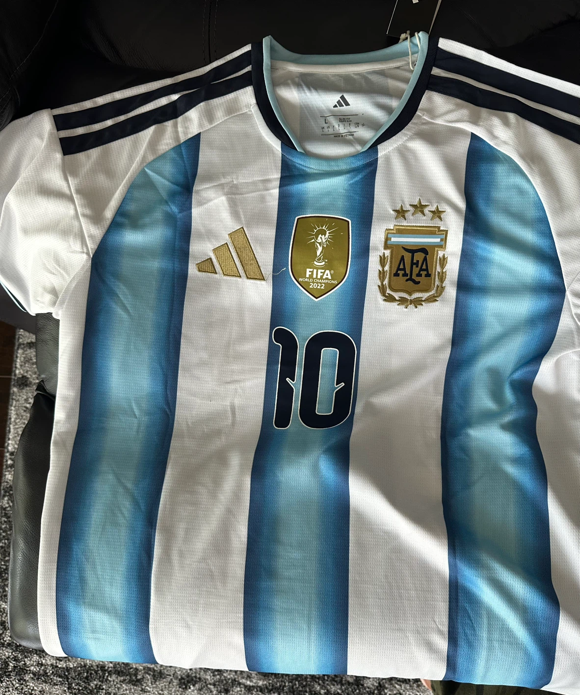 Argentina Messi 2026 World Cup Soccer Jersey Size L