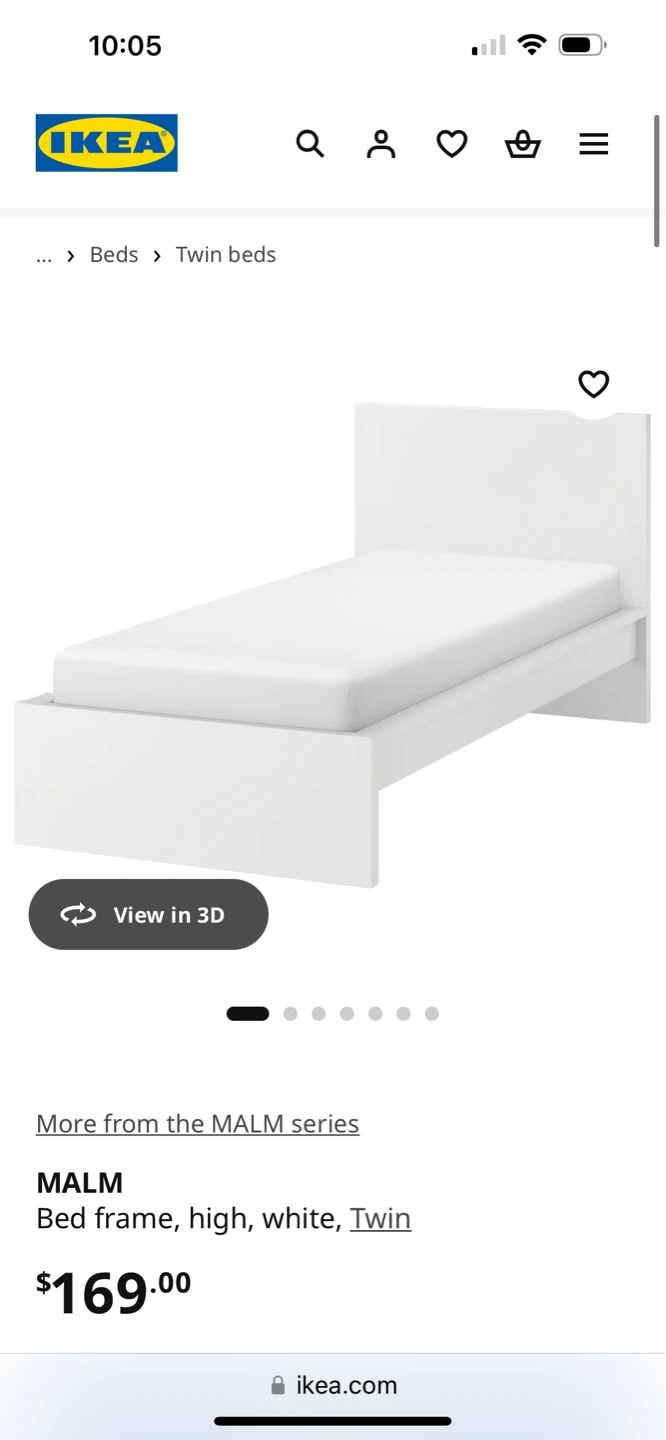 🔥Moving Sale🔥 IKEA MALM Bed Frame - High, White, Twin - photo 2