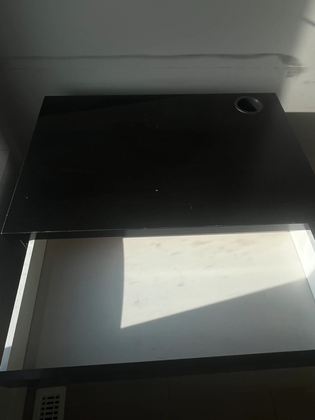 Dark Wood Desk with Drawer - photo 3