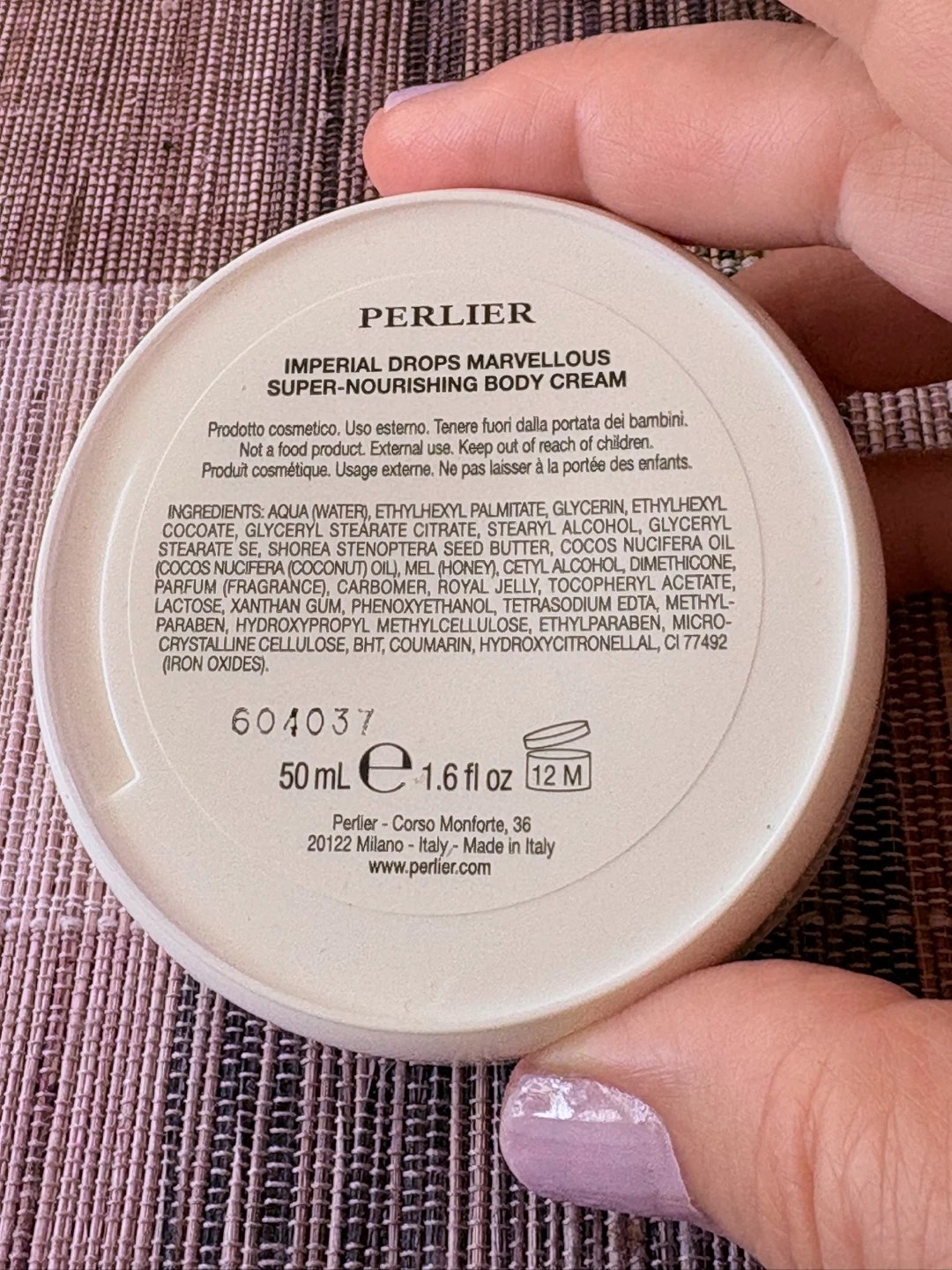 Perlier Imperial Honey Body Cream 1.6 fl oz, made in Italy - photo 2