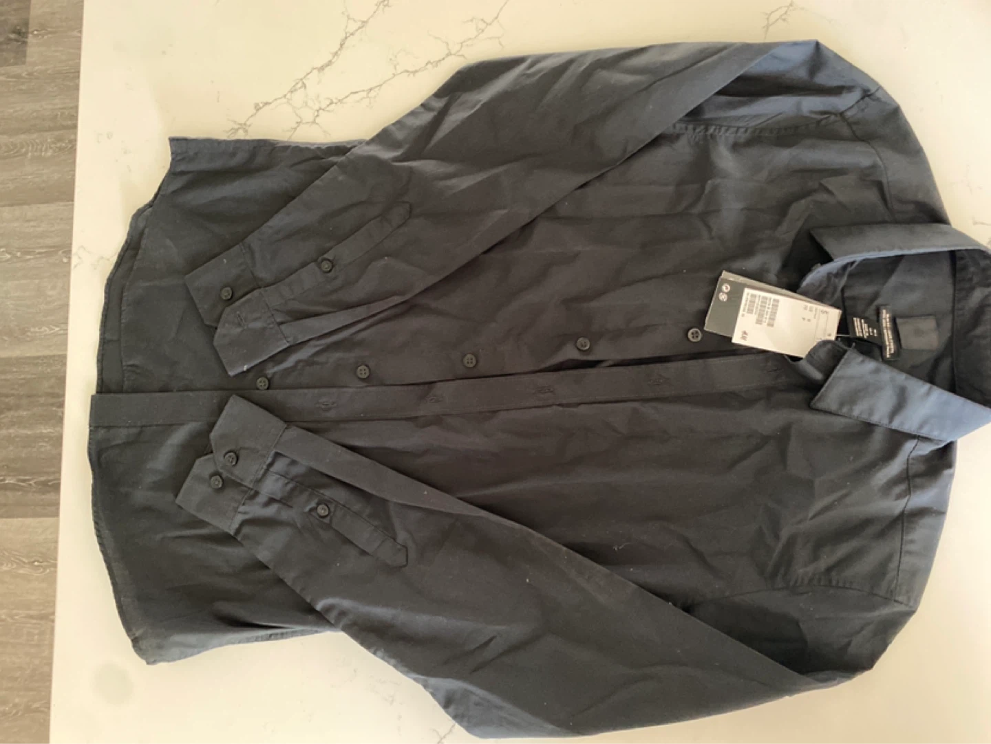 Men's Black Long Sleeve Slim Fit