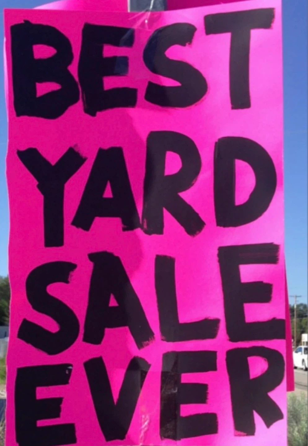 Hugh yard sale today and ongoing all day everyday