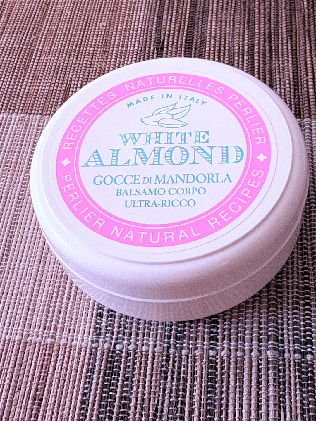 Perlier White Almond Body cream, made in Italy
