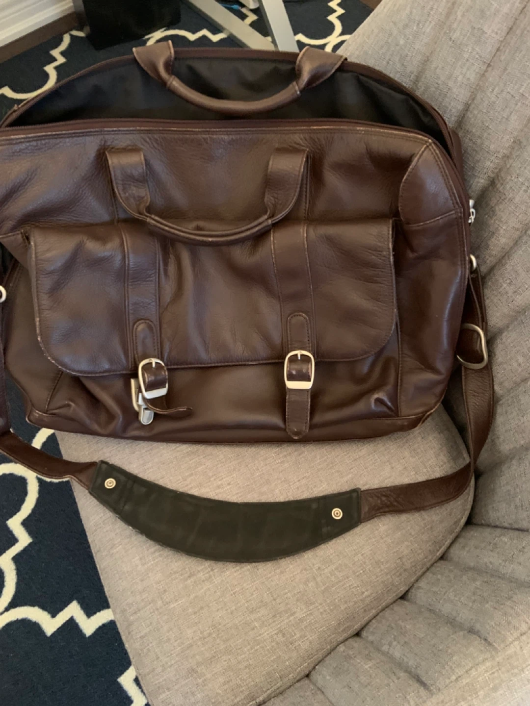 Brown Leather Samsonite Laptop Bag