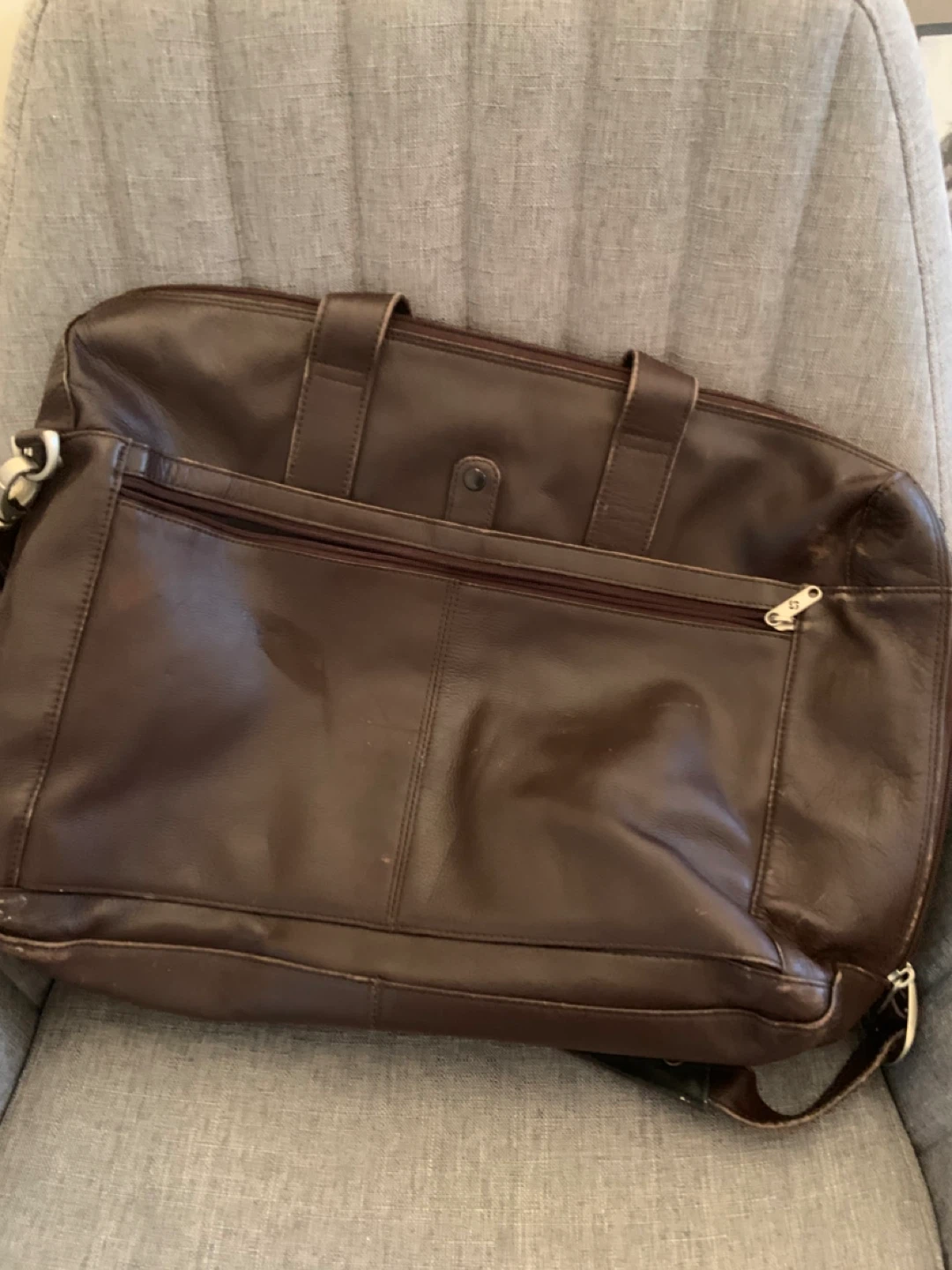 Brown Leather Samsonite Laptop Bag - photo 2