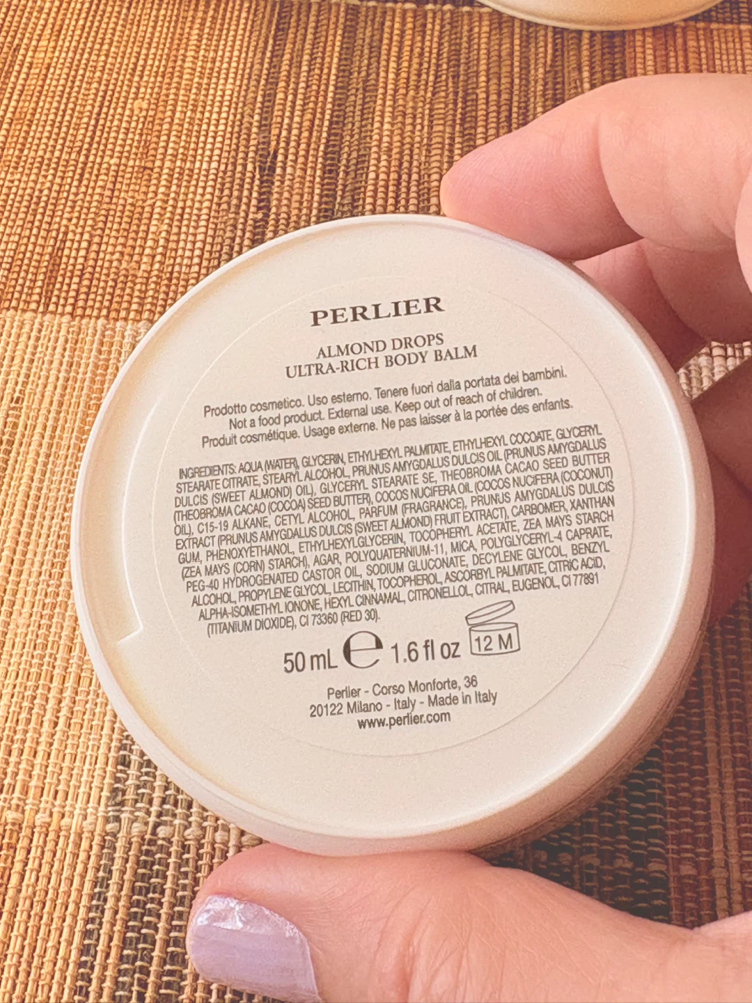 Perlier White Almond Body cream, made in Italy - photo 2
