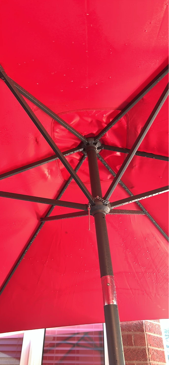 Red Rectangular Patio Umbrella - photo 4