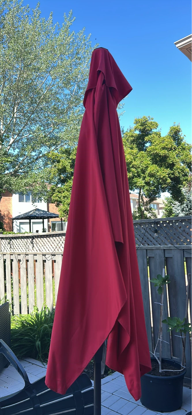 Red Rectangular Patio Umbrella - photo 3