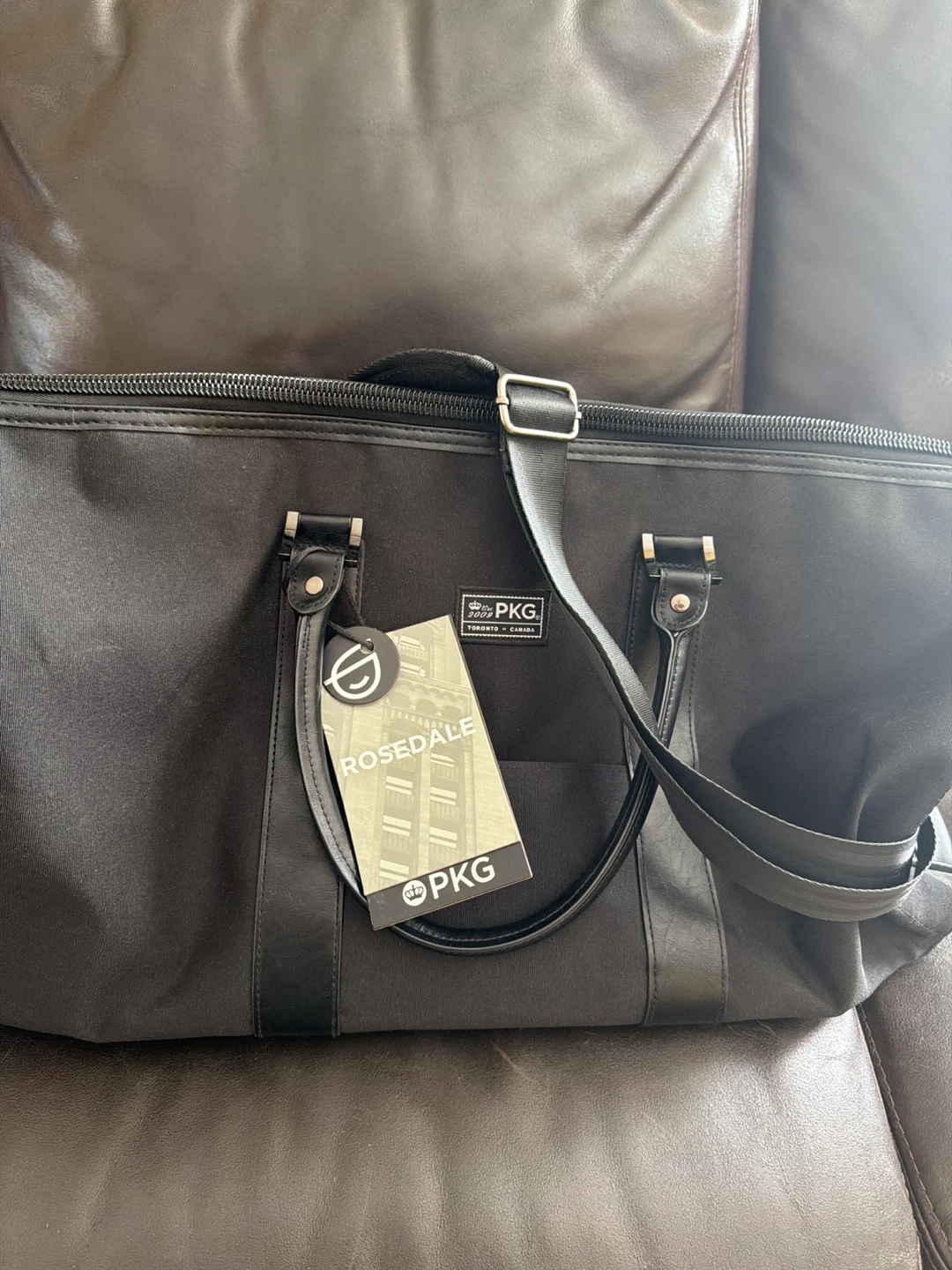 New PKG Rosedale Black Duffel Bag
