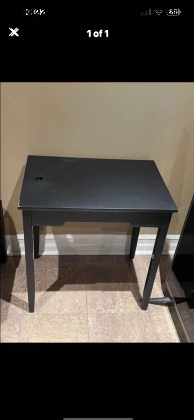 Black side table