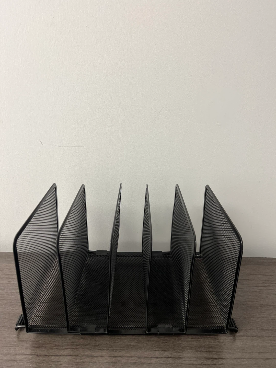 Black Mesh Desk Organizer with 5 Slots