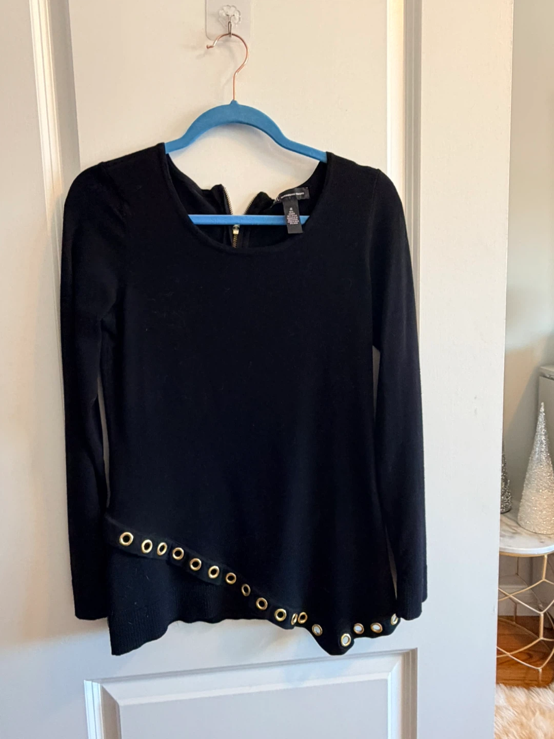 INC International Concepts Black Sweater
