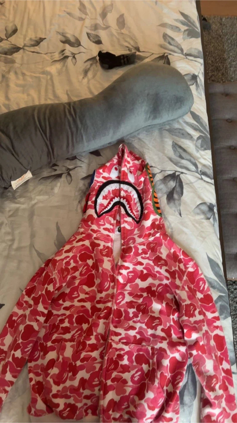 Bape ABC Camo Shark Full Zip Hoodie Pink