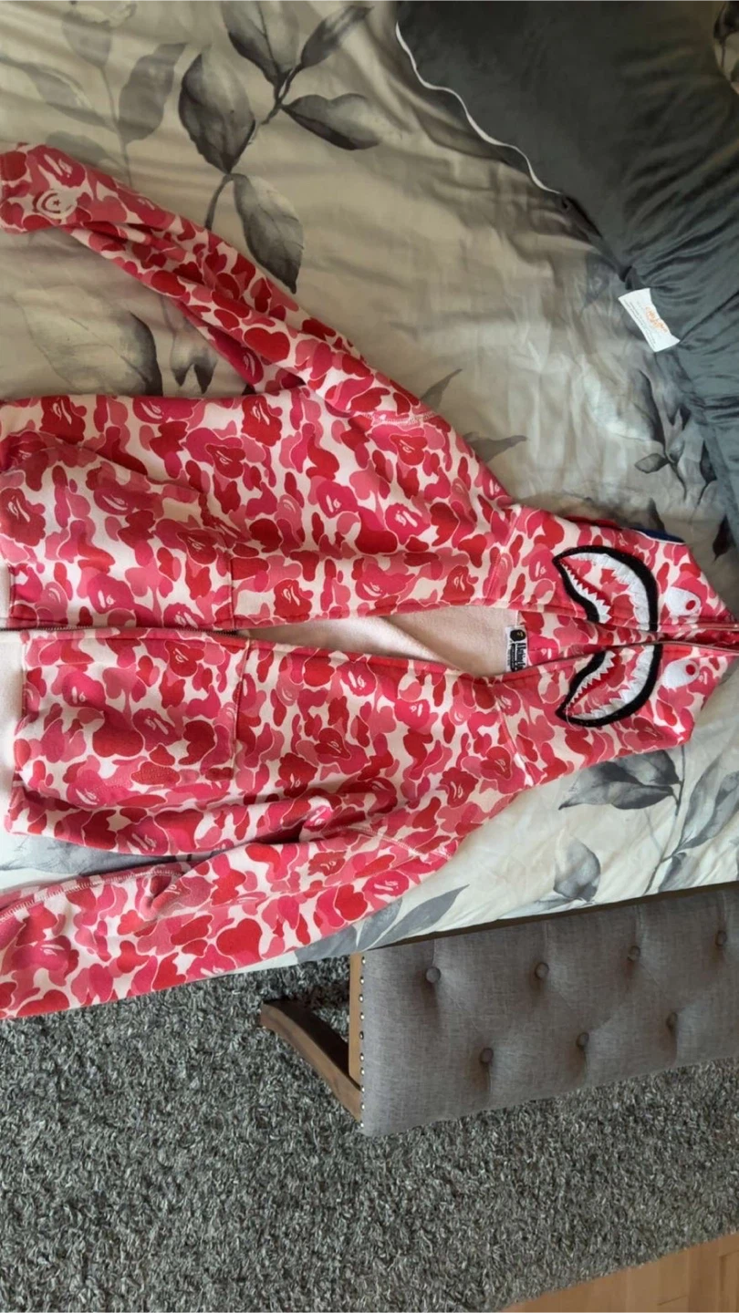 Bape ABC Camo Shark Full Zip Hoodie Pink - photo 2