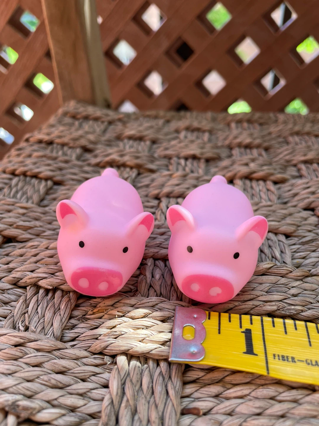 Two Pink Pig Toys