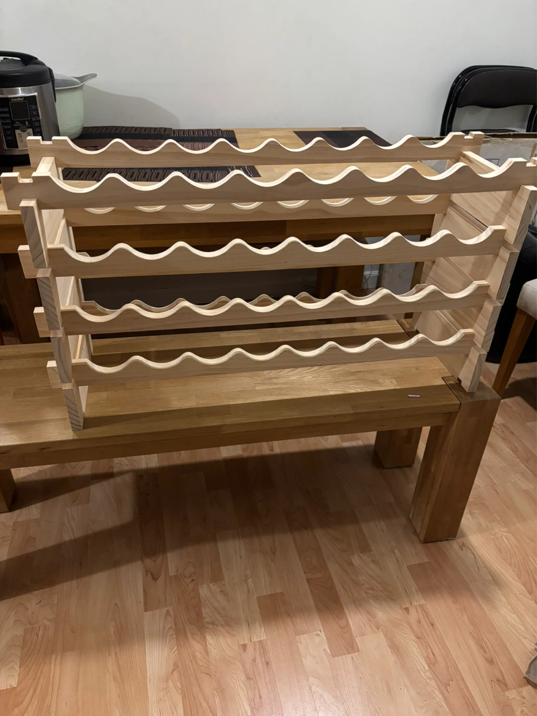 Wooden Wine Rack 32 bottles
