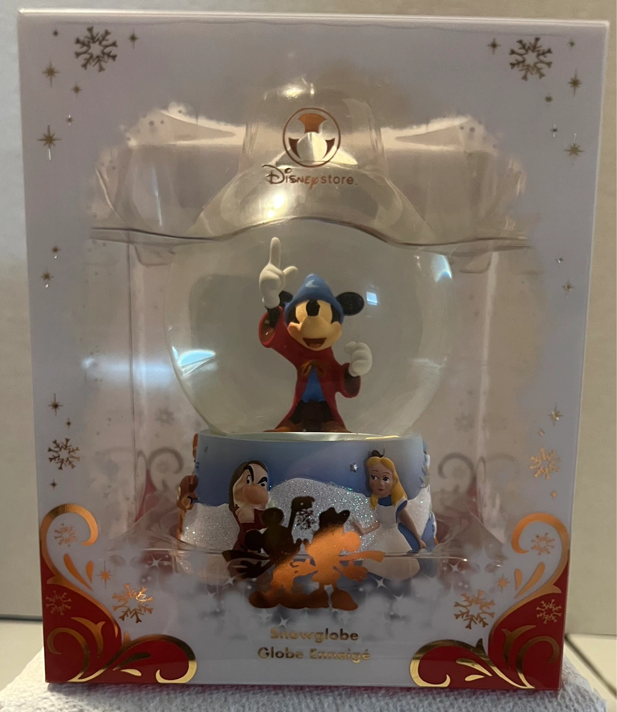Disney Store Sorcerer Mickey Mouse Multi-Character Snow Globe