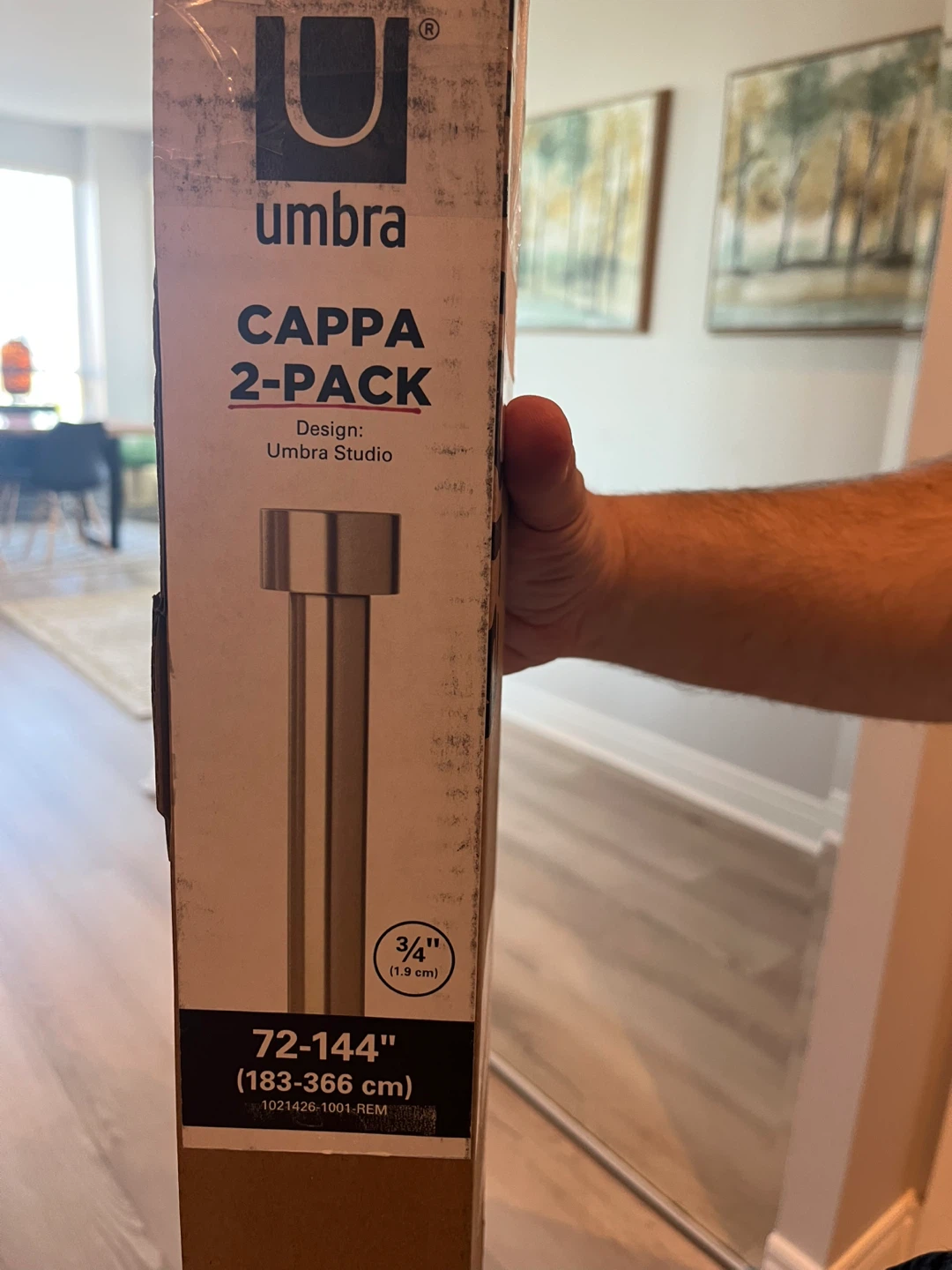 Umbra Cappa 2-Pack Curtain Rod - 72-144 inches