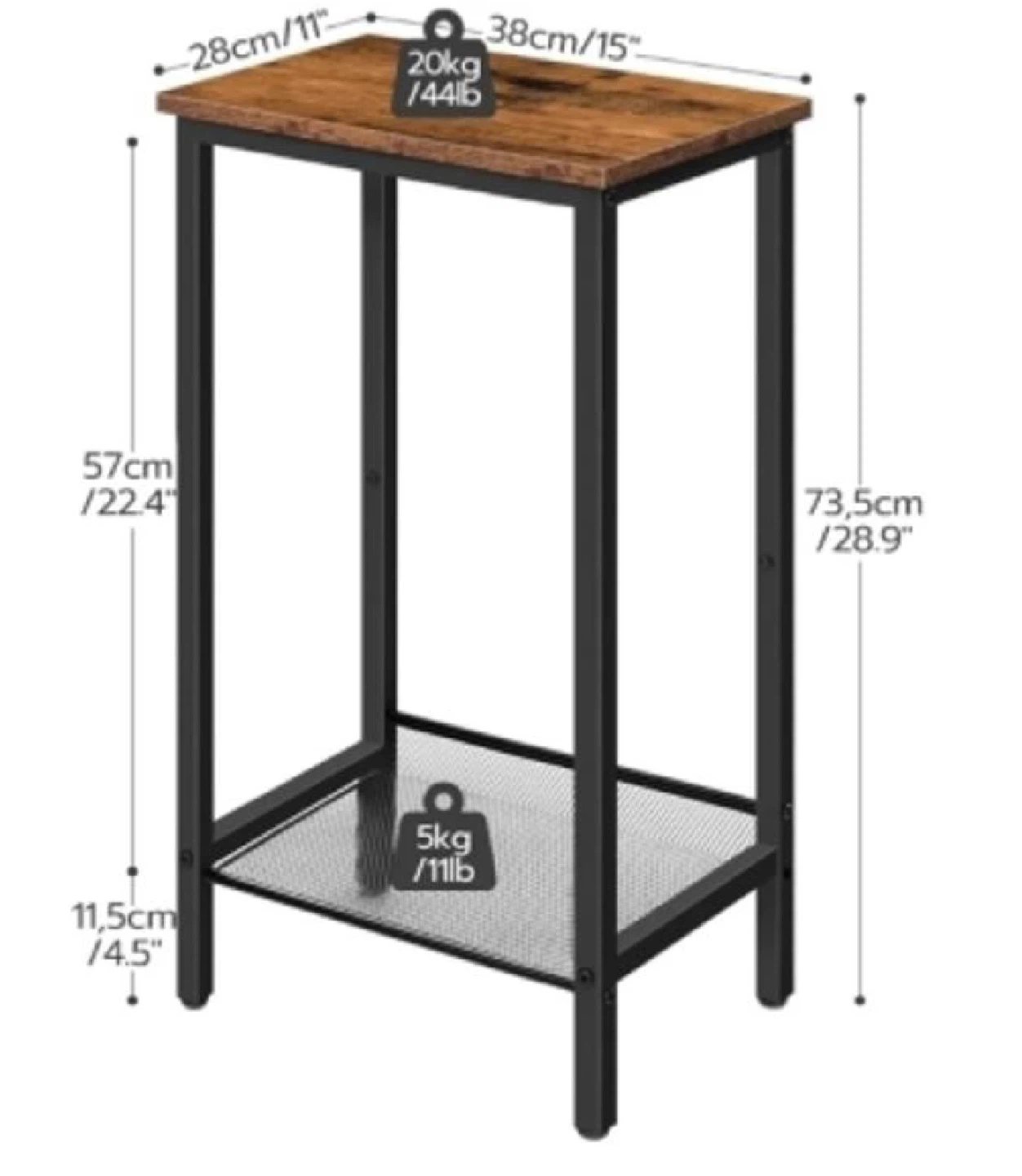 Brand New in Box HOOBRO Side Table, Set of 2 - photo 2