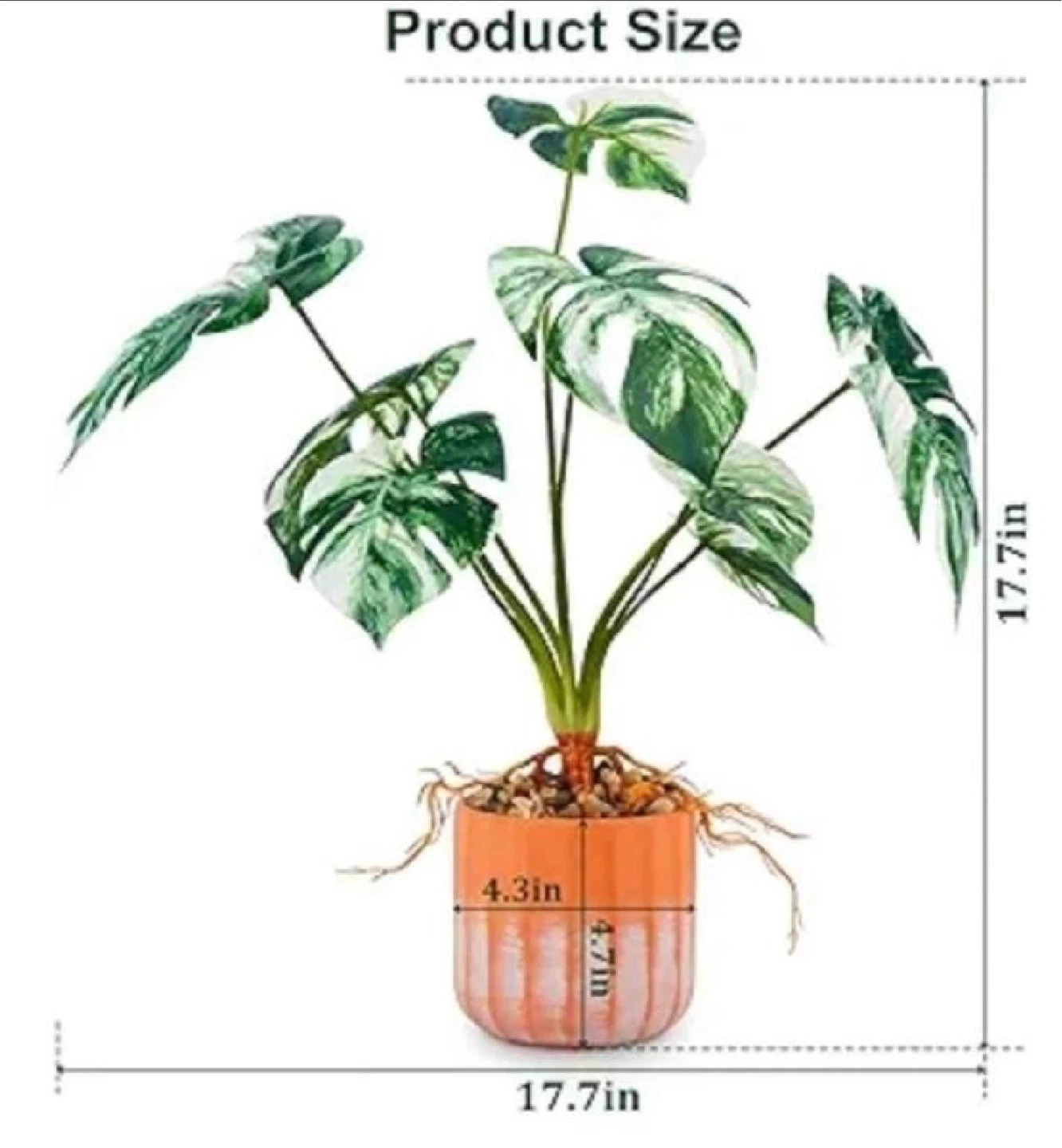 Brand new in Box Yanflerent 17" Monstera Plant - Lot of 2 - photo 2