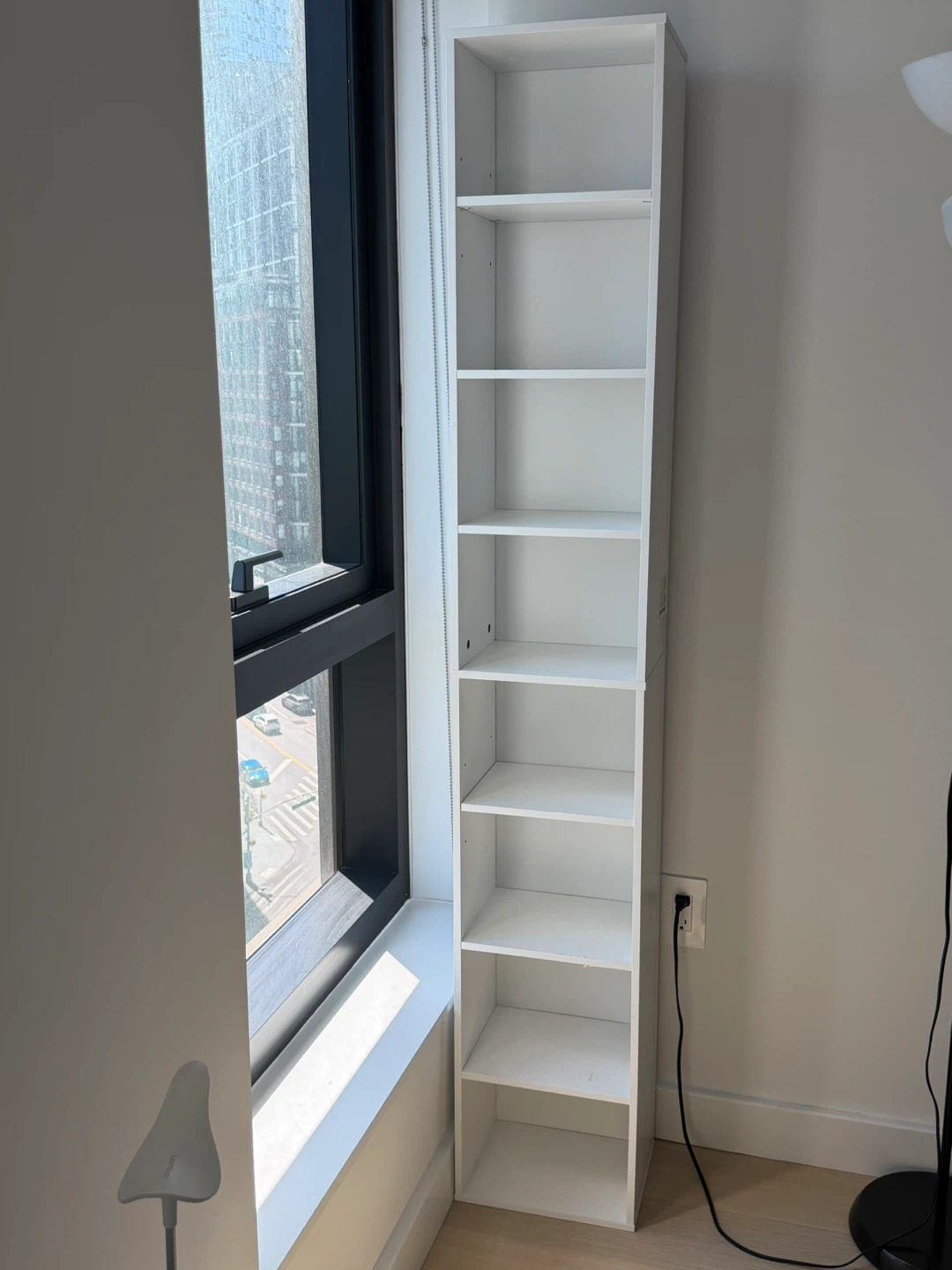 IRONCK Tall Narrow Bookshelf 8 Tiers - White - photo 5