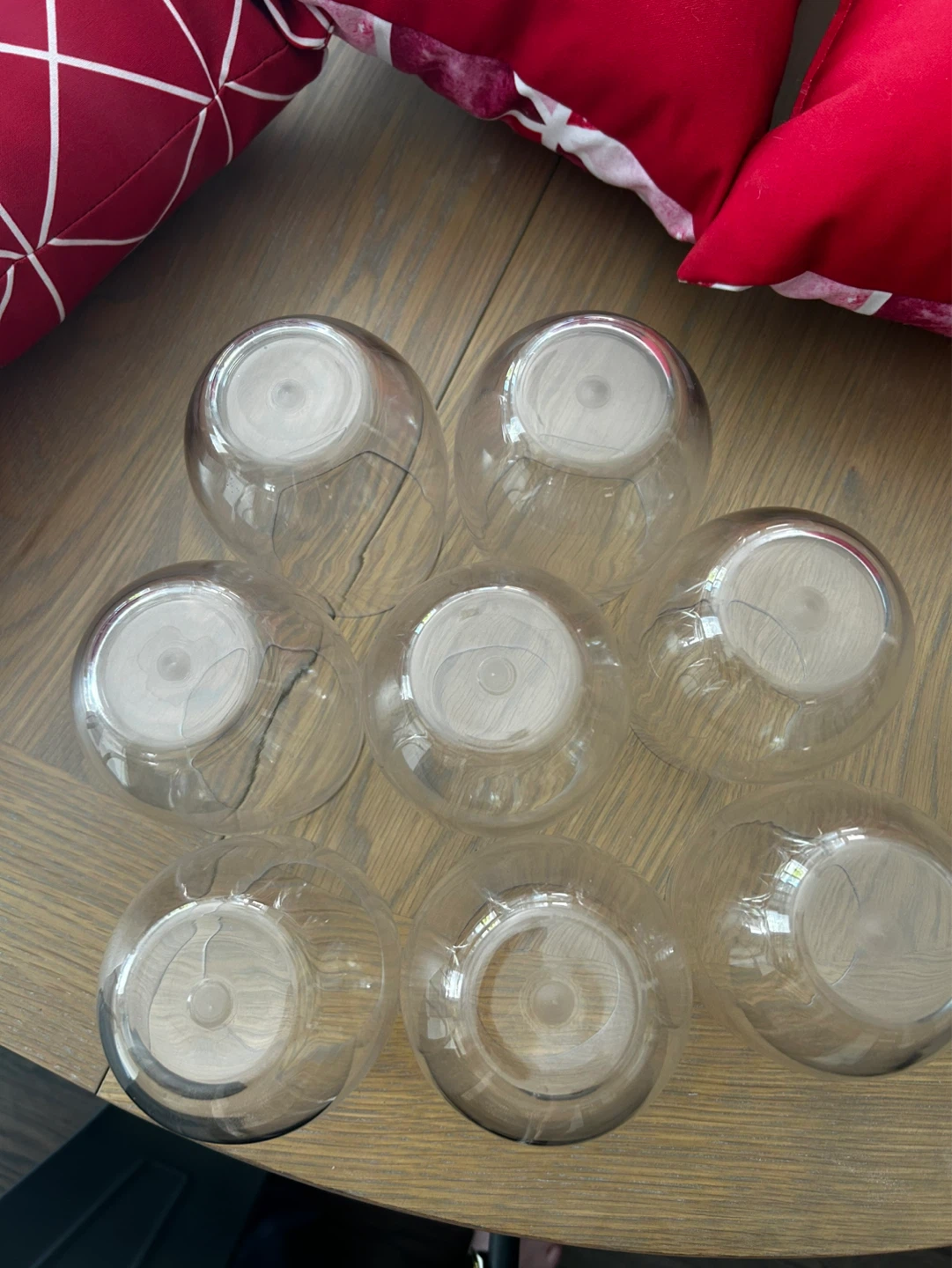 Set of 8 PC Clear Plastic Stemless Wine Glasses - photo 2