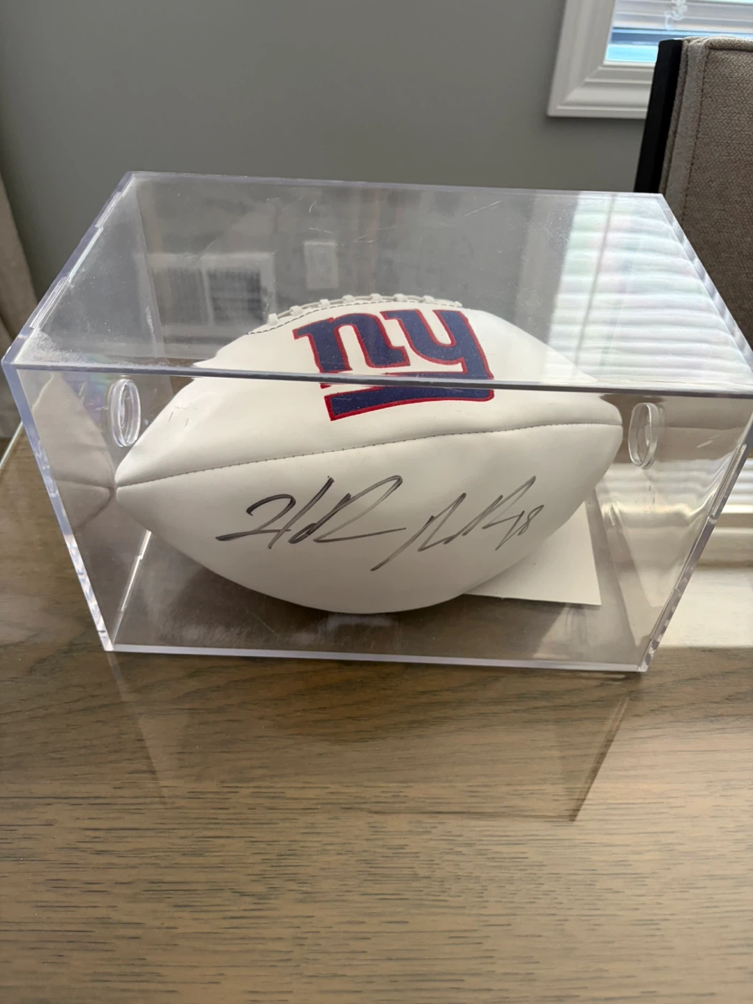 New York Giants Autographed Football - photo 2
