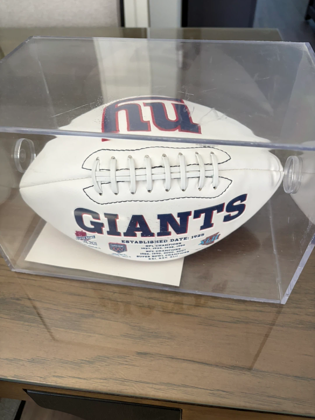 New York Giants Autographed Football - photo 3
