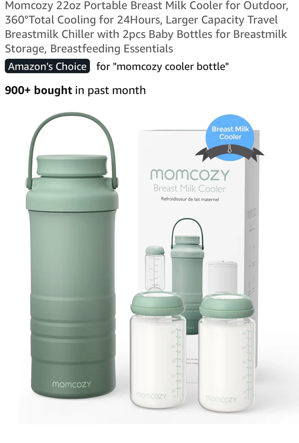 Momcozy 22oz Portable Breast Milk Cooler Bottle
