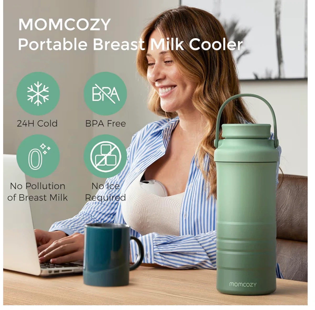 Momcozy 22oz Portable Breast Milk Cooler Bottle - photo 4