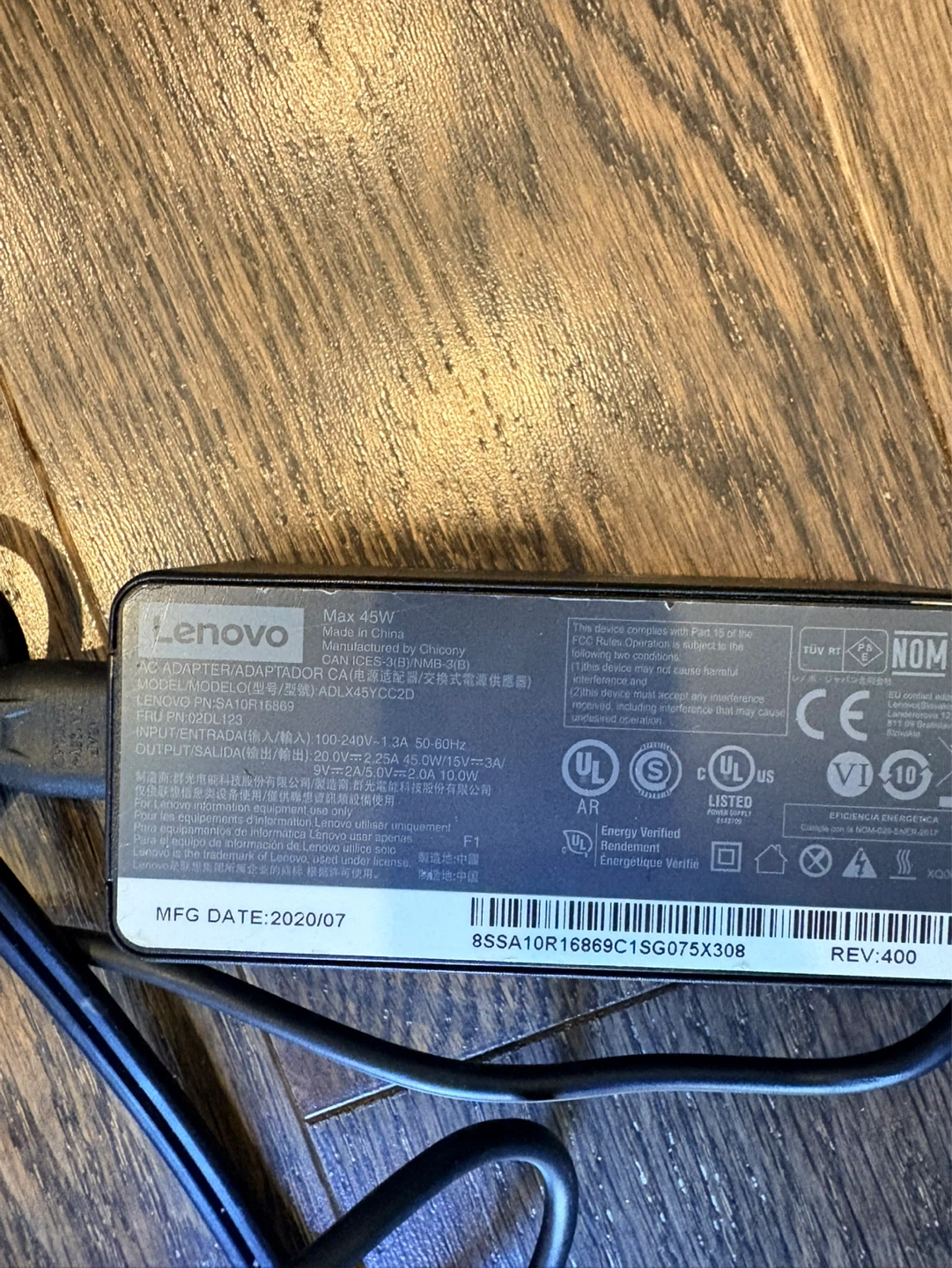 Lenovo 45W AC Adapter Laptop Charger - photo 2