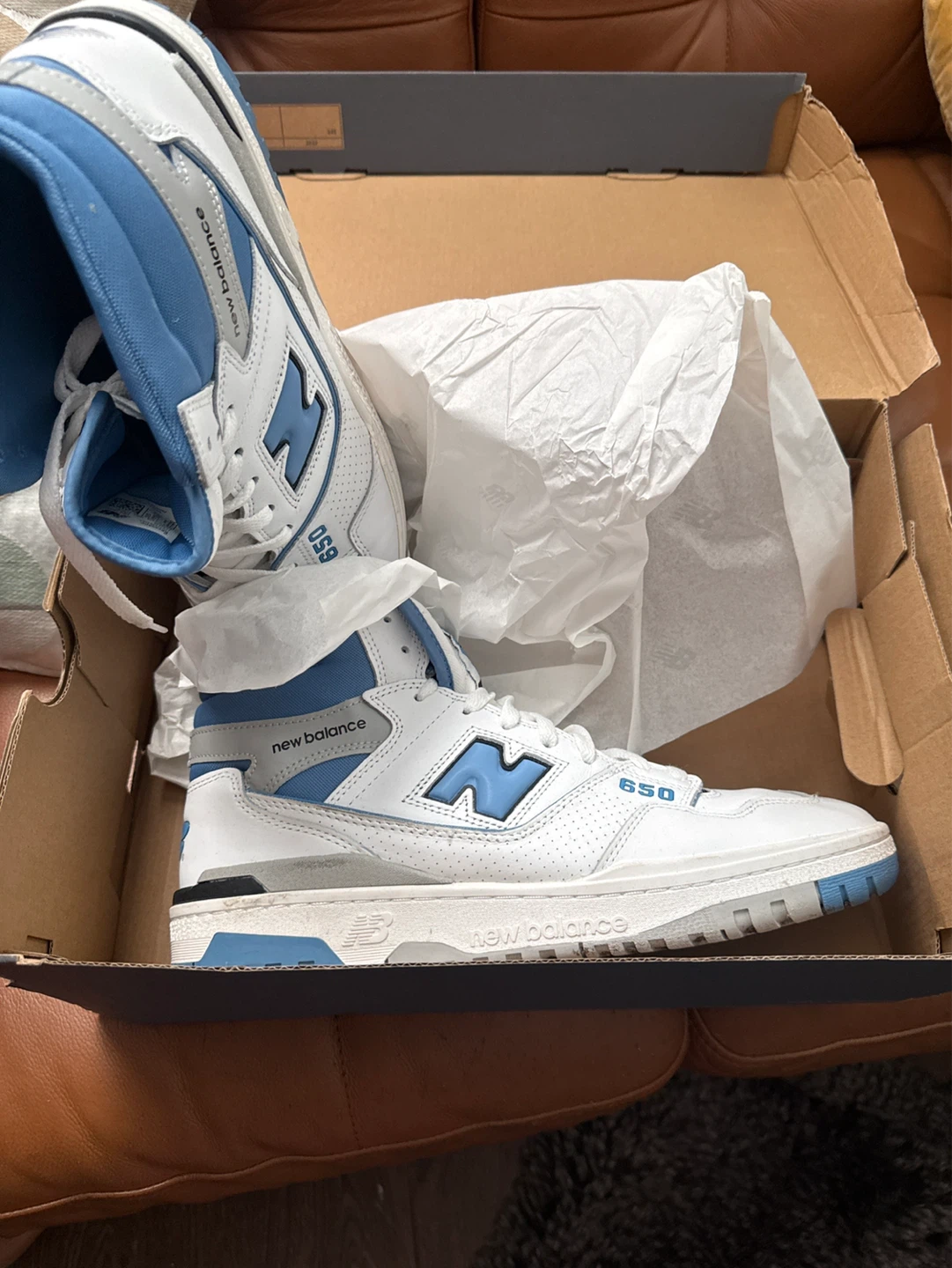 New Balance 650 "White Blue" High-Top Sneakers - photo 2