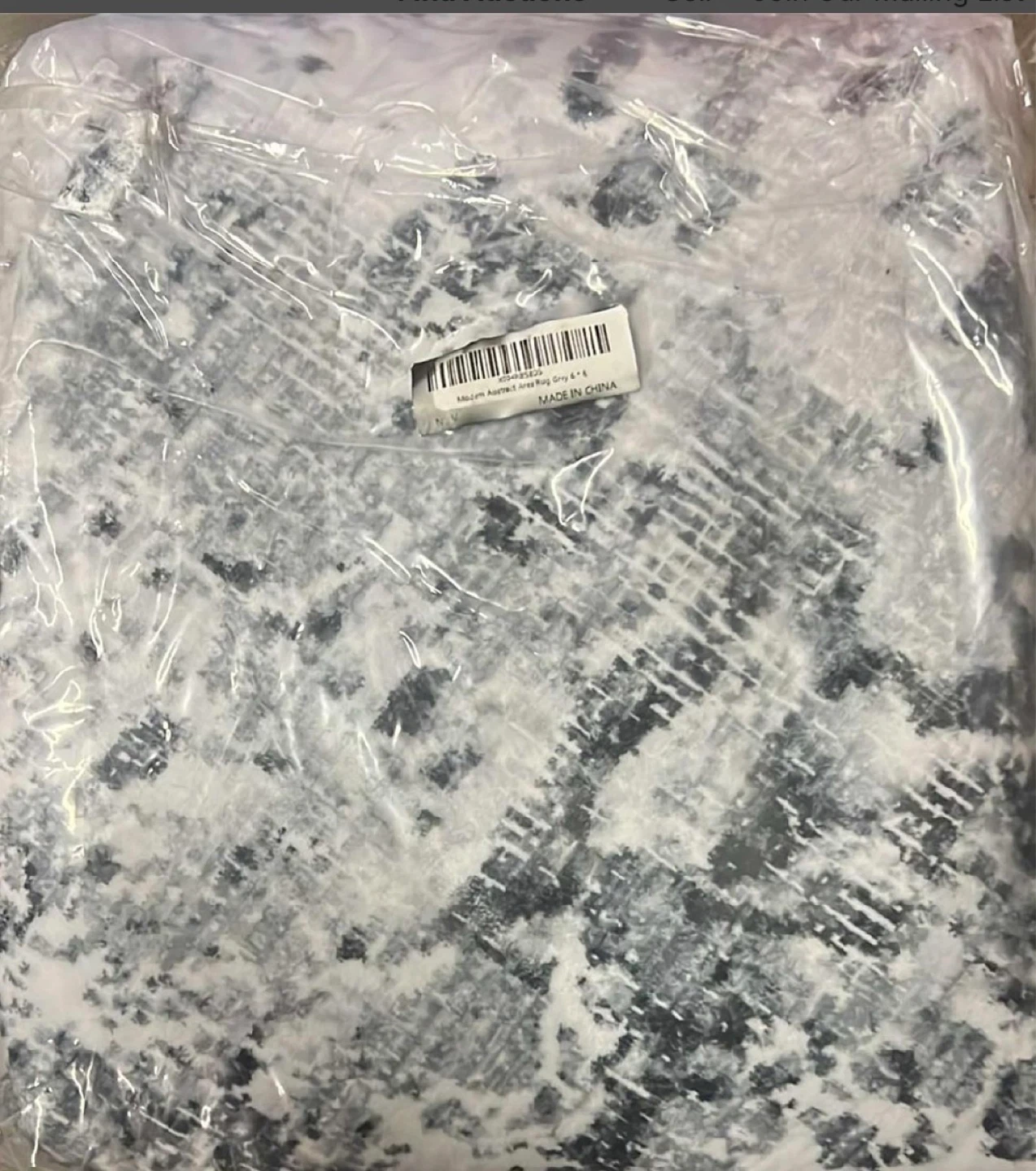 Factory Sealed 6x6 Abstract Round Area Rug Grey Blue - photo 2