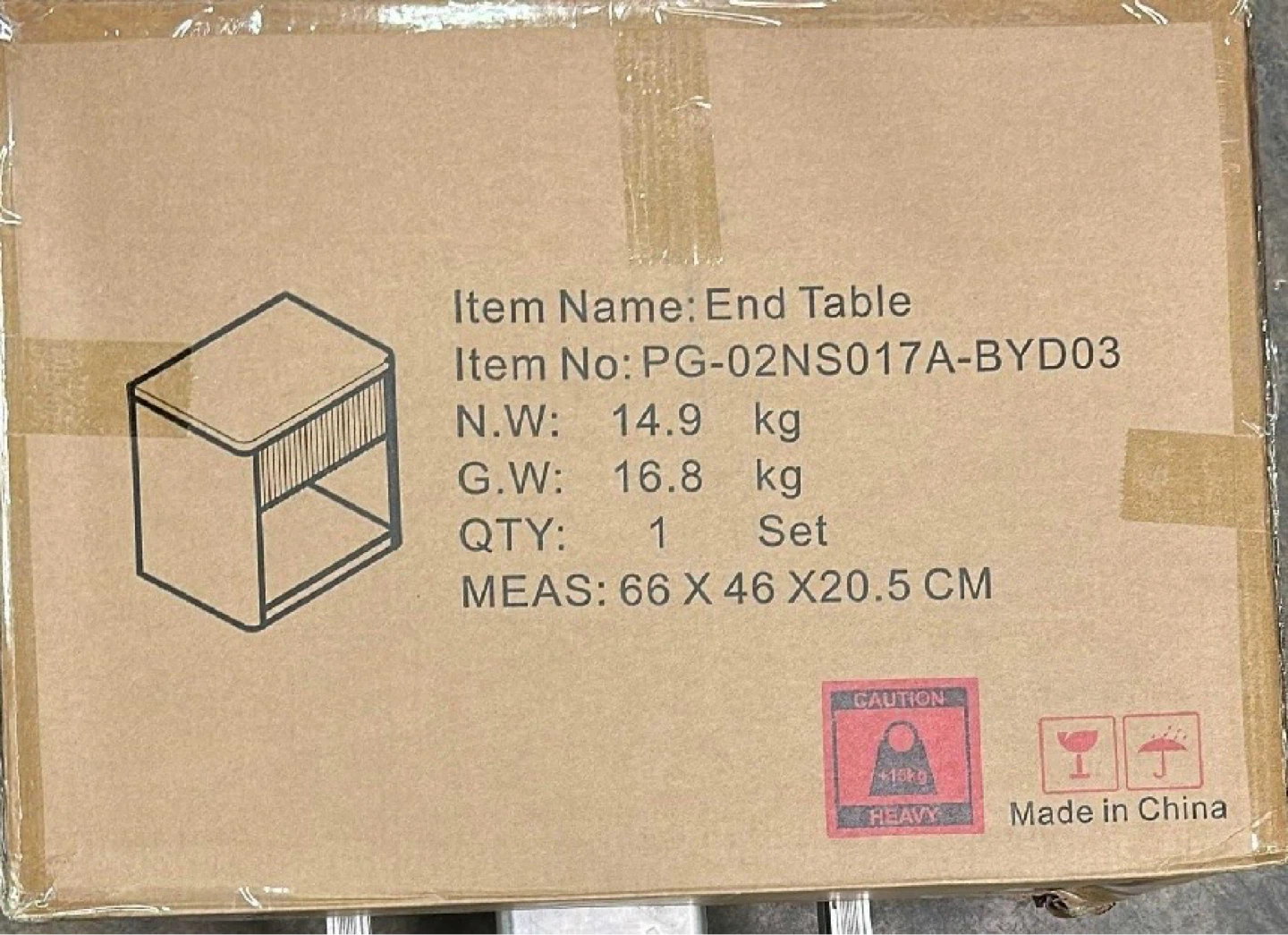 Factory Sealed - Brand New Wood Fluted Nightstand, 22" - photo 4