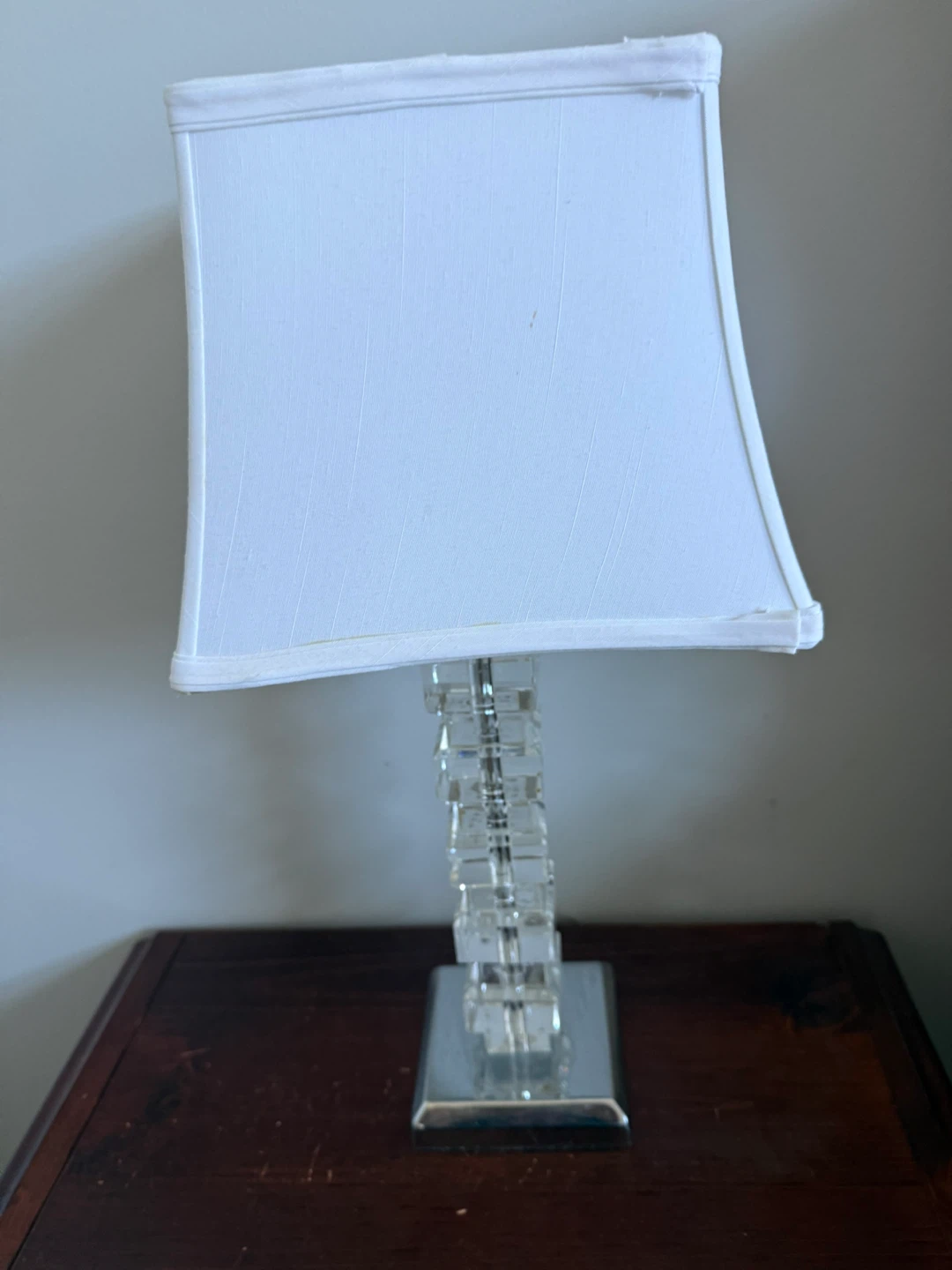 2 table lamps featuring a stacked crystal base - photo 2