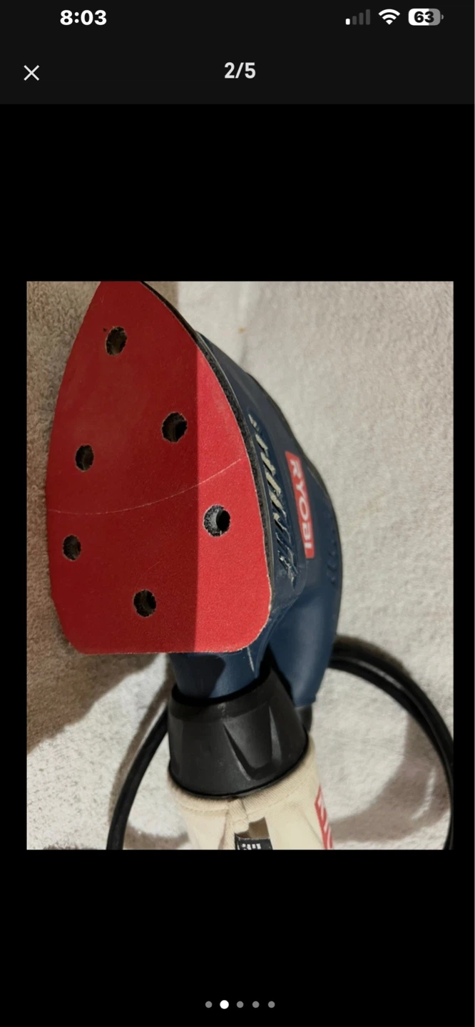 Ryobi Corner Cat Finish Sander with Sandpaper - photo 2