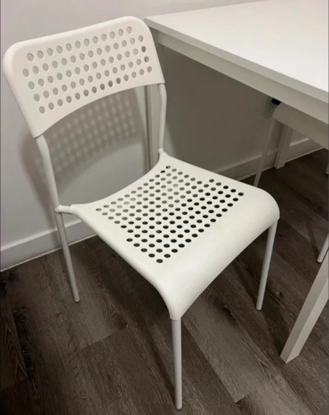 IKEA White Dining Table and Chairs Set - photo 2