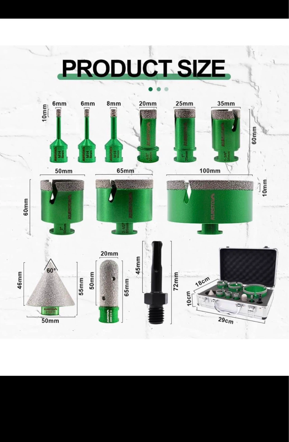Kurstola Diamond Core Drill Bits Set - photo 2