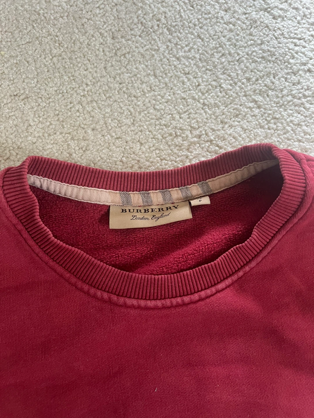 Burberry London England Red Crewneck Sweatshirt - photo 2