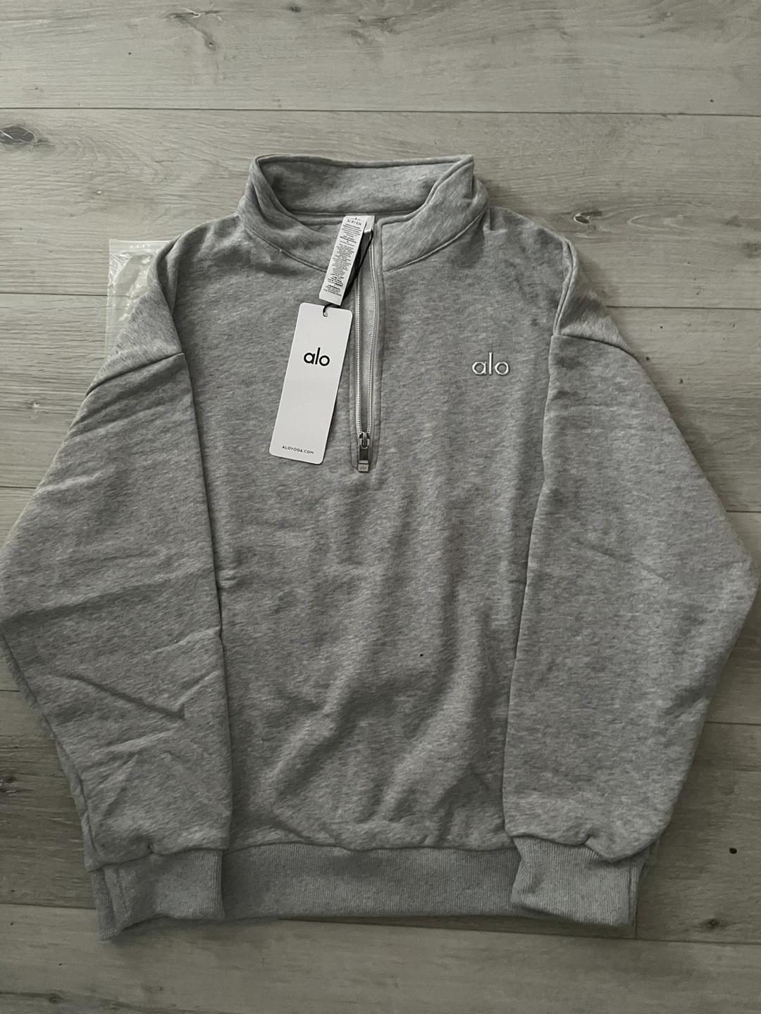 Alo Quarterzip Grey Small