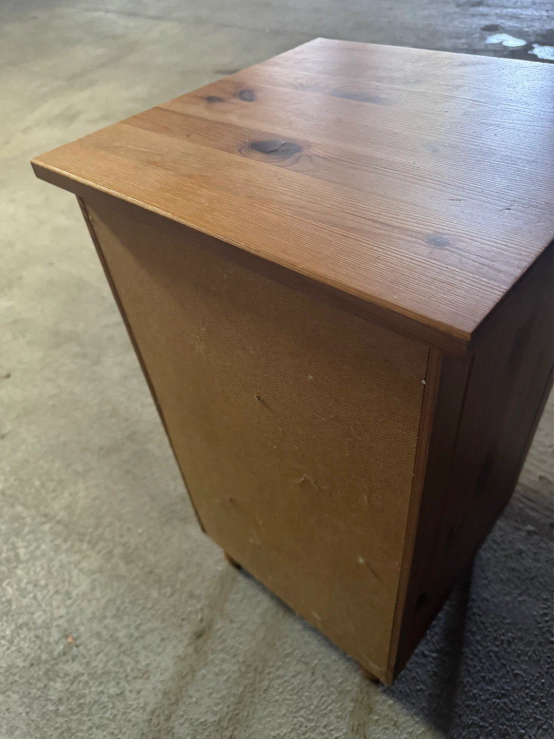Wooden Nightstand with Drawer and Cabinet - photo 3
