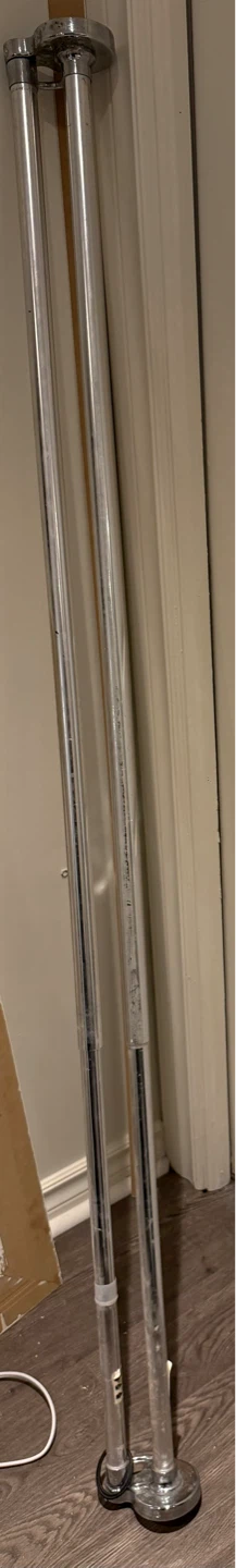 Silver Double Shower Curtain Rod
